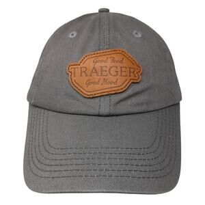 Traeger Good Food Good Mood Slideback Baseball Cap Gray One Size Adjustable